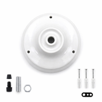 Ceiling Rose for Ceiling Lighting and Pendant Light Fitting, E27 Lamp Holder with Ceiling Plate, 250V Ceramic Porcelain, 210°C Heat Resistant