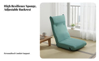 Foldable Design Adjustable spinerest Lounger Space Saving Adjustable spinerest Recliner Multi-Functional Floor Chair Thickly Padded for Students, Young Adults, Teenagers, Bay casement, Bedroom, Balcony, Relaxing