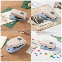 Stamp Punch Decorative Paper Punch with Close Mechanism-Hand Use Stamp Cutting Tool for Scrapbooking, Journaling