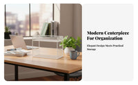 Multi-Compartment Desk Organizer Space-Saving desktop storage rack and complimentary Standing
