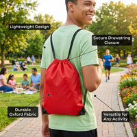 Basketball Drawstring Pouch for long-distance race Events, Lightweight 210D Oxford Cloth Storage with Silk Screen Printing, Sports Teams and Games