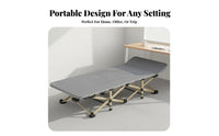 Space-Saving Cushioned Portable Lounger Quick Setup Folding Camp Lounger Strong Load-Bearing Capacity Guest Bed Padded Surface for Office Workers, Caregivers, House Guests, Home, Travel, Hospital, Camping
