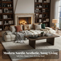 sectional Sectional Sofa Genuine Leather Living Room Furniture Configurable Design Couch for Homeowners, Apartment Dwellers, Large House, Lounge Area