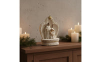 Church Arch Nativity Cream-White Holiday Decor Gold Accents