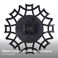 Openwork Radiating Wall Clock Antique Finish Round Wall Clock Textured Home Decor Decorative