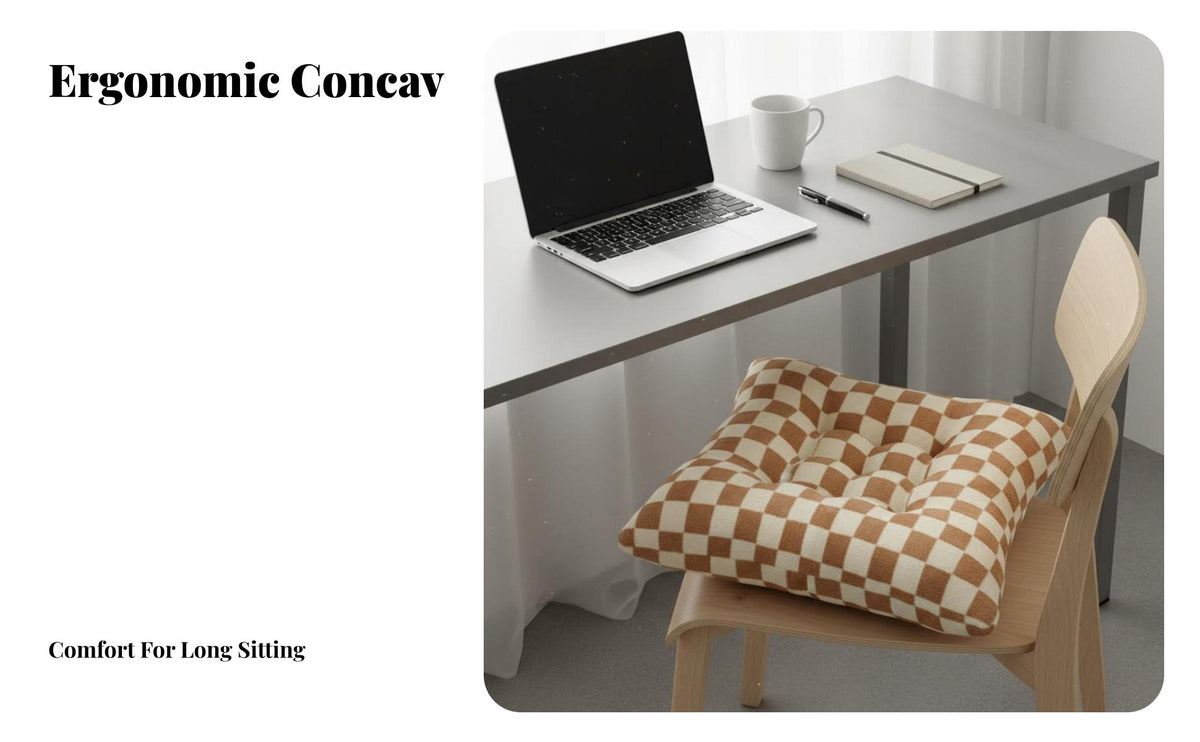 Student Desk Chair Cushion Versatile Soft Tufted Seat Cushion High Resilience Tatami Floor Pillow for Students, Adults, Dorm Room, Bedroom, Bench