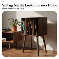 Vinyl Album Storage Rack Vintage Design Vinyl Album Storage Cabinet for Study