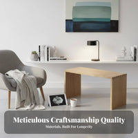 full-grain Wood Construction C-Shaped End Table Japanese design C-Shaped Couch Table Minimalist Aesthetic Living Room Furniture Space-Saving Design for Apartment Dwellers, Homeowners, Remote Workers, Balcony, Small Spaces, Home Office, Bedroom