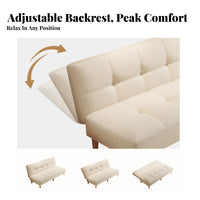 Double-PurposeUse Fold-extendable Futon Bed Foldable Design Sleeper Sofa Multi-Functional transformable Furniture Space-Saving for Apartment Dwellers, Pet Owners, homeowners with Guests, Small areas, Living Room