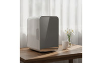 Compact Mini Fridge Portable Mini Fridge with A and C/DC Power Adapter Power Energy-Saving Cooler Versatile for Travelers, Students, Commuters