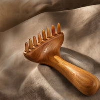 Relaxation Wooden Massage Comb Soothing Scalp Massager with Handle Invigorating Head Scalp Massager Comb Burrunrestricted for Travel