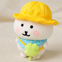 Dolls Clothes for 10cm Plush Dolls, 3-Piece Polka Dot Outfit Set with Hat, Bib & Bag, Soft Toy Clothing Set