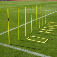 5 Pieces Sectional Soccer Training Pole Plastic Field Marker Pole Quick Setup Slalom Poles Sturdy for Trainers