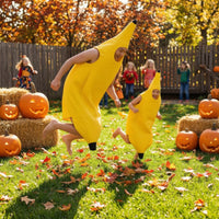 Banana Costume Funny Banana Costume with Head Opening Easy-Wear Apparel for Halloween, Dress-up Parties, Carnival