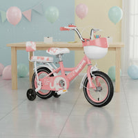 Foldable Children's Bike Anti-Tip Over Design Young Child Pedal Bike High-Carbon Steel Frame for Young Children, Beginners, Outdoor