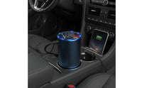 Multiple Safety Protections Car DC to AC and DC Converter Digital Voltage Display Cup Holder Power Converter for Road Trip, Camping