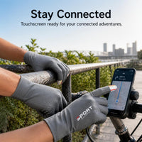 Ice Silk Two-Finger Sun Protection Fishing Cycling Gloves for Outdoor Sports
