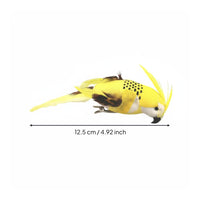Vibrant Colors Attachable Bird Ornament Realistic Design Fake Parrot Decoration Lightweight Colorful Craft Bird for Party, Garden