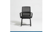 Office Chair with Sled Base Ergonomic Mesh Office Chair with Armrests Breathable Furniture for Telecommuters, Professionals, Study Room