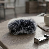 Noise Reduction Faux-Fuzzy Phone Sleeve Outdoor Recording Windproof Phone Cover