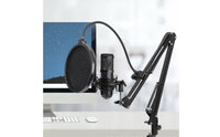 Adjustable Mic Arm 360-Degree Rotation Desk Mount Microphones Arm Stable and Shock Resistant Audio Gear for Content Creators, Streamers