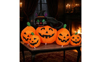 Cat on Pumpkin Inflatable Waterproof Inflatable Pumpkin and Cat for Homeowners, Yard, Lawn