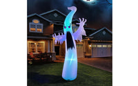 Spooky Halloween Inflatable Ghost Waterproof Ghost with Color-Changing Lights Oversized Yard Decoration Scary for Garden