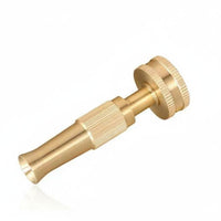Heavy Duty Brass Hose Nozzle Rust Resistant Garden Hose Sprayer Nozzle Fits Standard 3/4" Hoses for Car Washing, Driveway