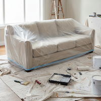 Disposable Elastic Dust Cover for Beds and Furniture - Thickened Full Coverage Sofa Protector