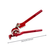 Angle Scale Copper Tube Bender Knurled Grip Bending Tool Red Metal