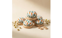 DIY Tool Carrot Print Pin Cushion Handmade Round Sewing Pin Cushion for Crafters, Cross-Stitch