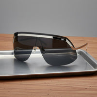 Oversized Visor Sunglasses Rimless Modern Silhouette Sunglasses Non-Polarized Sun Shades for Women, Driving