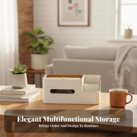 Multifunctional Tissue Box Organizer Modern Design Desktop Organizer Box