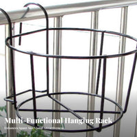 Railing Planter storage areaSaving floral Pot Stand Easy Installation for casement