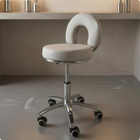 Adjustable Height Stool Chrome Finish Adjustable Stool Easy to Clean Workspace Furniture