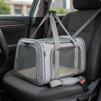 Portable Breathable Pet Carrier for Cats and Small Dogs, Foldable Travel Crate with Large Space