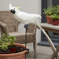Simulation Macaw Statue Bird Sculpture Decoration Realistic Bird Sculpture Ornament for Outdoor, Balcony, Patio