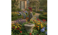 Cockerel Figurine Farmhouse Metal Cockerel Hollow Decor for Collectors, Bookshelf