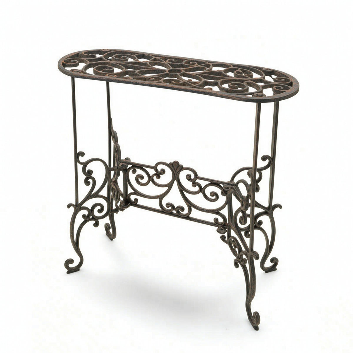 Metal Plant Stand Ornate Rack Decorative for Porch