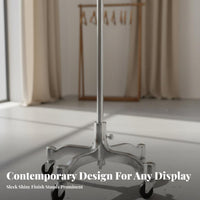 With Caster Wheels Mannequin Stand Base Sturdy Mannequin Bottom Bracket Easy To Assemble Dress Form Support Stand Light Weight for Boutique Owners, Fashion Designers, Retail Shop S, Tailor Shop, Photo S, Craft Shows