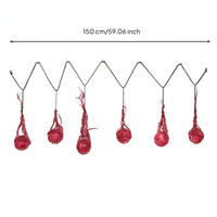 6 Pieces Webbed Design Bloody Eyeball Ornaments Burgundy Red Eyeball Garland Decorative Haunted House Garland Spooky for Party