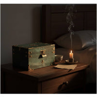 Wooden Jewelry Box Lockable Design Chinese Design Keepsake Box Antique Design Treasure Chest Multifunctional for Home Decor
