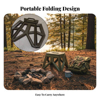 Foldable Design chilled storage Stool with Backrest Multi-Functional Camping Seat concealment pattern Portable Seating Lightweight for Campers, Spectators, Fishing, outdoor meals, Barbecues