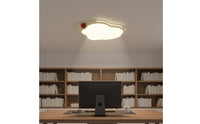 Soft Warm Look Cream Ceiling Light Minimalist Design Eye Protection Ceiling Light for Living Room