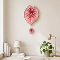 Foliage Wall Clock Easy to Hang Wall Clock with Hanging Leaf Modern for Bedroom