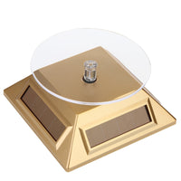 Rotating Display Stand Batterycordless Solar Rotating Stand Solar Turntable 360-Degree Display Rotator Automatic for Jewelers