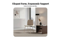 Minimalist Design Molded Shell Chair Ergonomic Backrest Dining Seating Armless Indoor Furnishing High-Density Foam Cushion for Homeowners, Business Owners, Reception Area, Office, Kitchen, Living Room