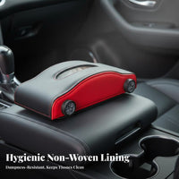 Luxury Feel Car Tissue Holder Easy Reach Armrest Tissue Container Effortless Dispensing for Children, Center Console, Back Seat, Dashboard