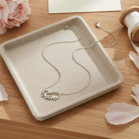 Cubic Zirconia Accents Zircon Mom Necklace Adjustable Chain Fashion Jewelry Lightweight for Mothers