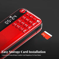 Audio Player Audio Device with Speaker Flash Card and Universal Serial Bus Compatible with Multi-Function Navytooth Radio Small Design Portable